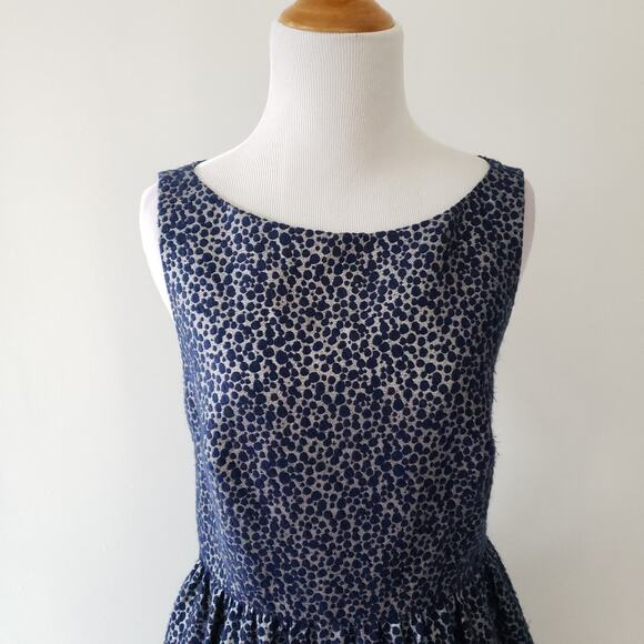 Alice + Olivia Jacquard Open Back Dress Wool Blend Silver Blue Women 10 - Picture 5 of 10